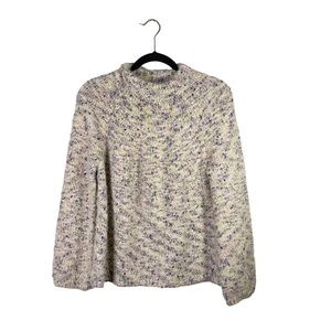 Catherine Malandrino Multicolored Knit Crewneck Mock Neck Sweater Size Small